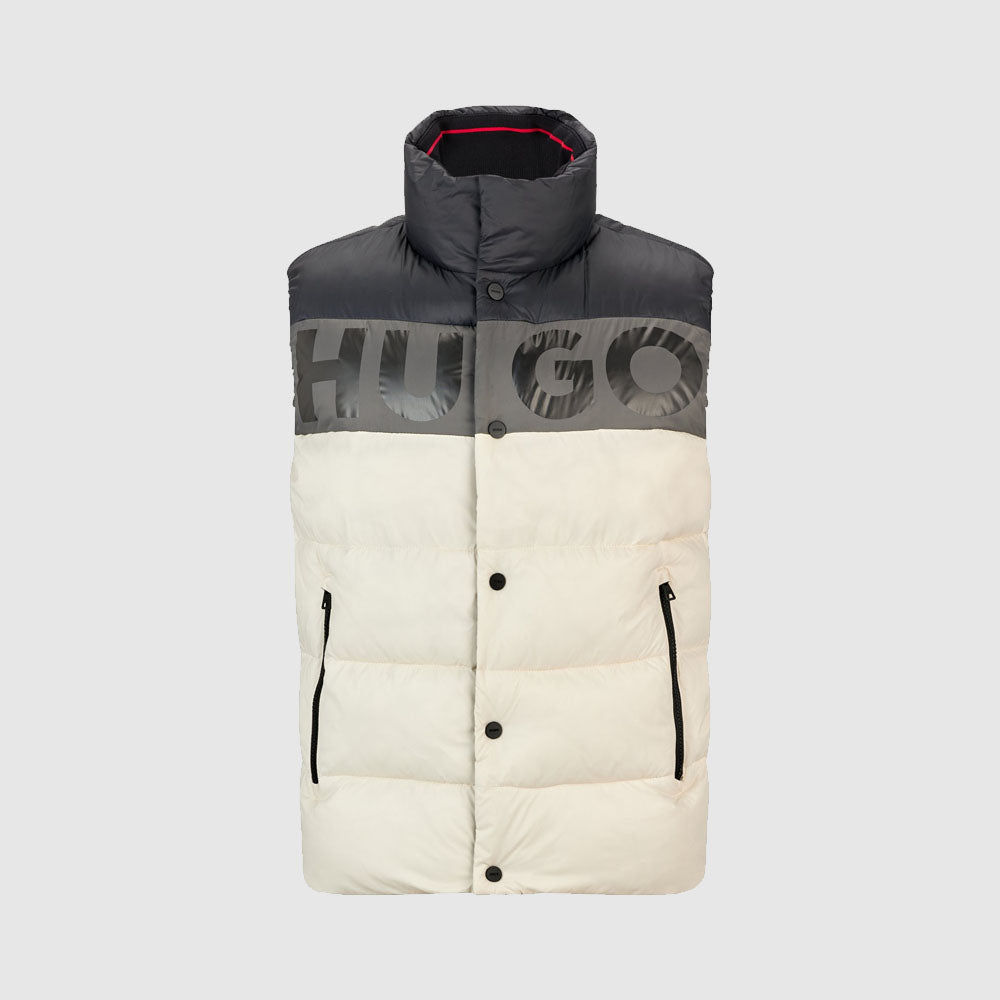 BOSS Hommes V Titanium Doudoune Sans Manches Regular Fit En Tissu
