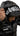 Doudoune Double Hood Chrysler noire, ruban dans la capuche