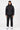 Veste Double Hood Carlton noire portée, en pied