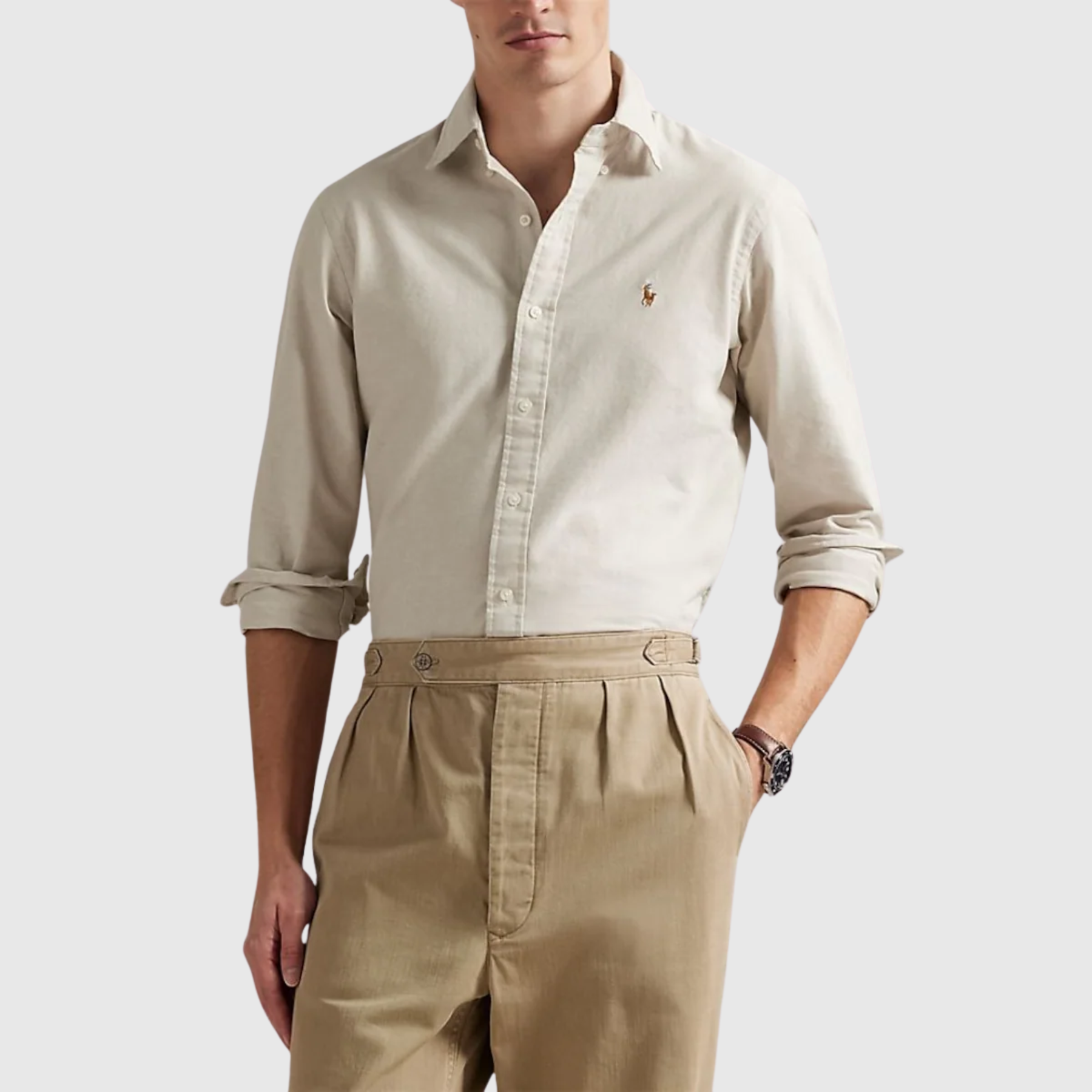 Ralph Lauren Chemise Oxford Coton Coupe Ajustée