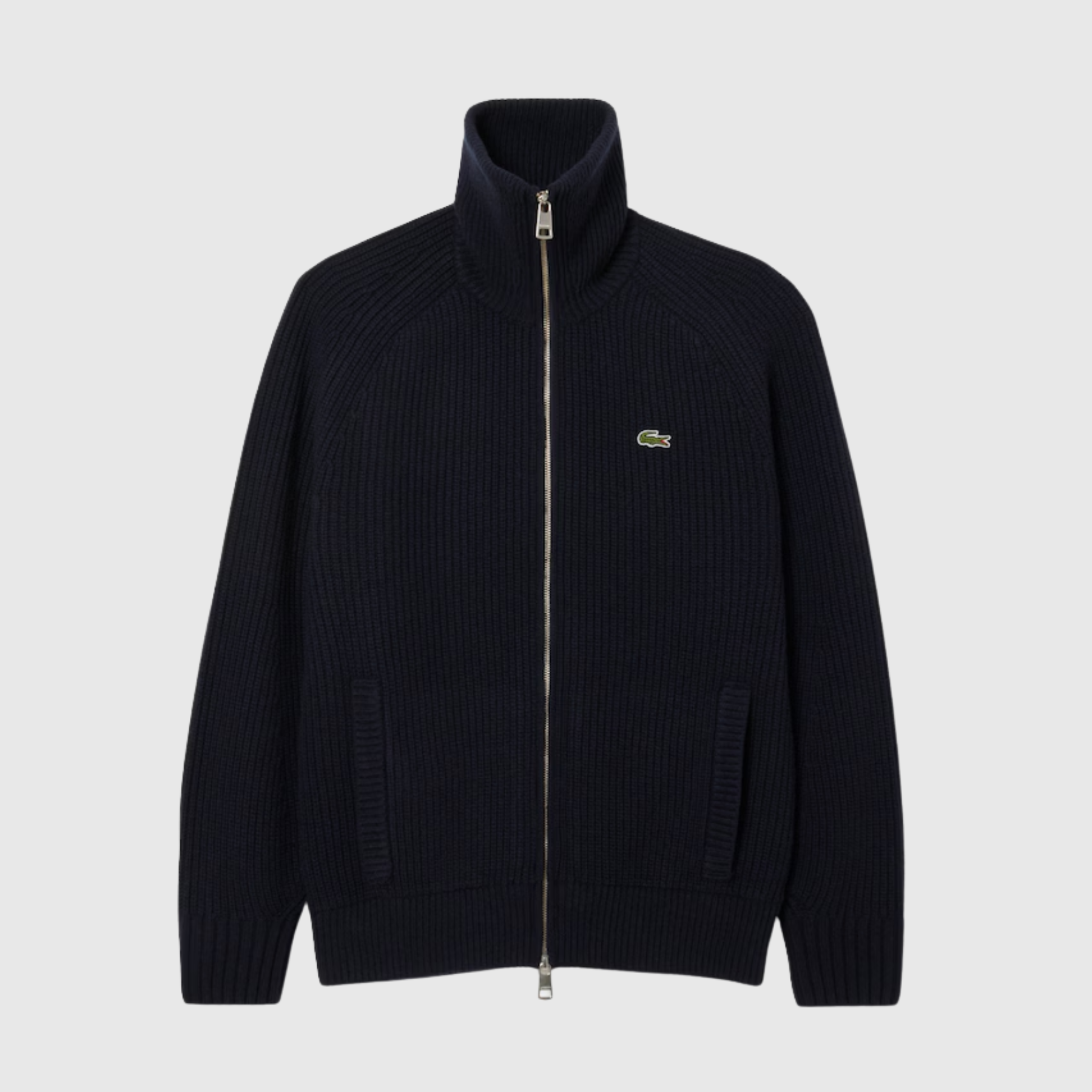 Pull Col Montant LANVIN En Laine Vierge - Taille M Noir/beige Foncé - Occasion Très Bon état