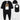 Ensemble BOSS Kidswear Bébé 3 pièces noir J53292 – face