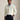 Pull demi-zippé côtelé Estate Polo Ralph Lauren crème 710P07411004 – face