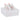 Sandales bébé Hugo Boss J52835 blanc et rose, vue de face avec boîte