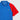 polo bicolore lacoste bleu/rouge homme