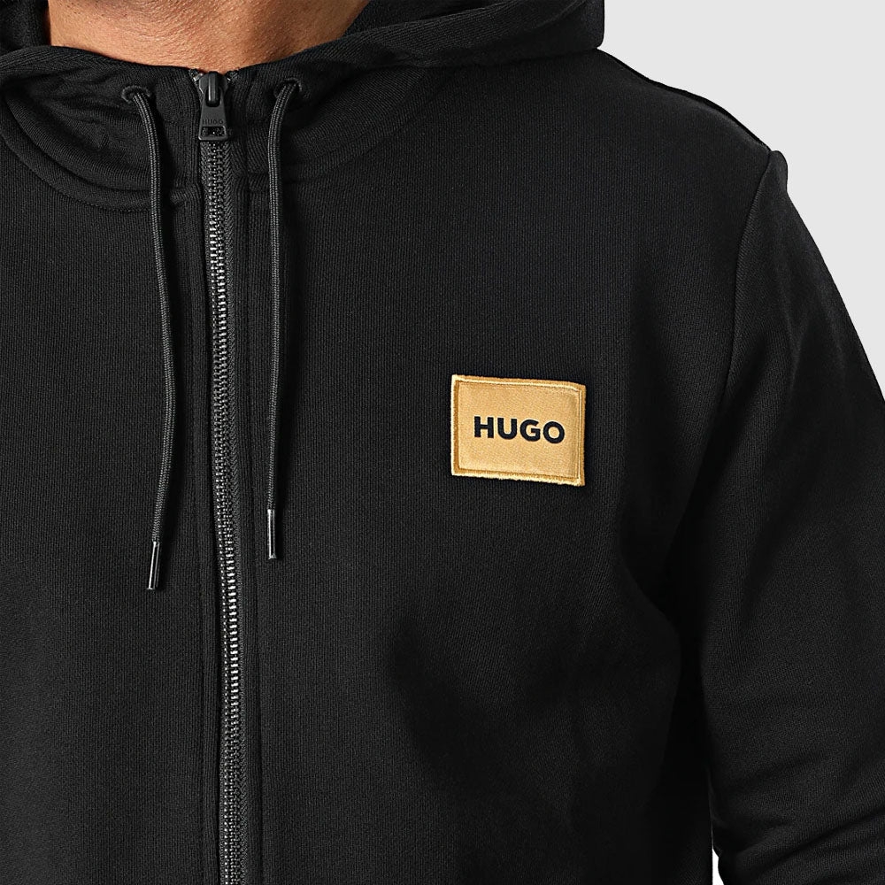 Sweat à capuche zippé Noir avec logos multicolores Boss Chez DM'Sports